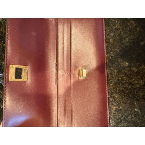 Michael Kors Women's Maroon Slim Wallet with Logo Accents - Picture 8 of 9